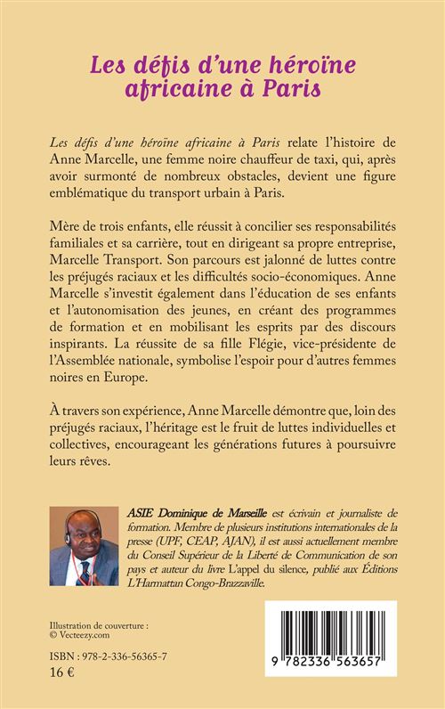 Couverture Les défis d'une héroïne africaine à Paris